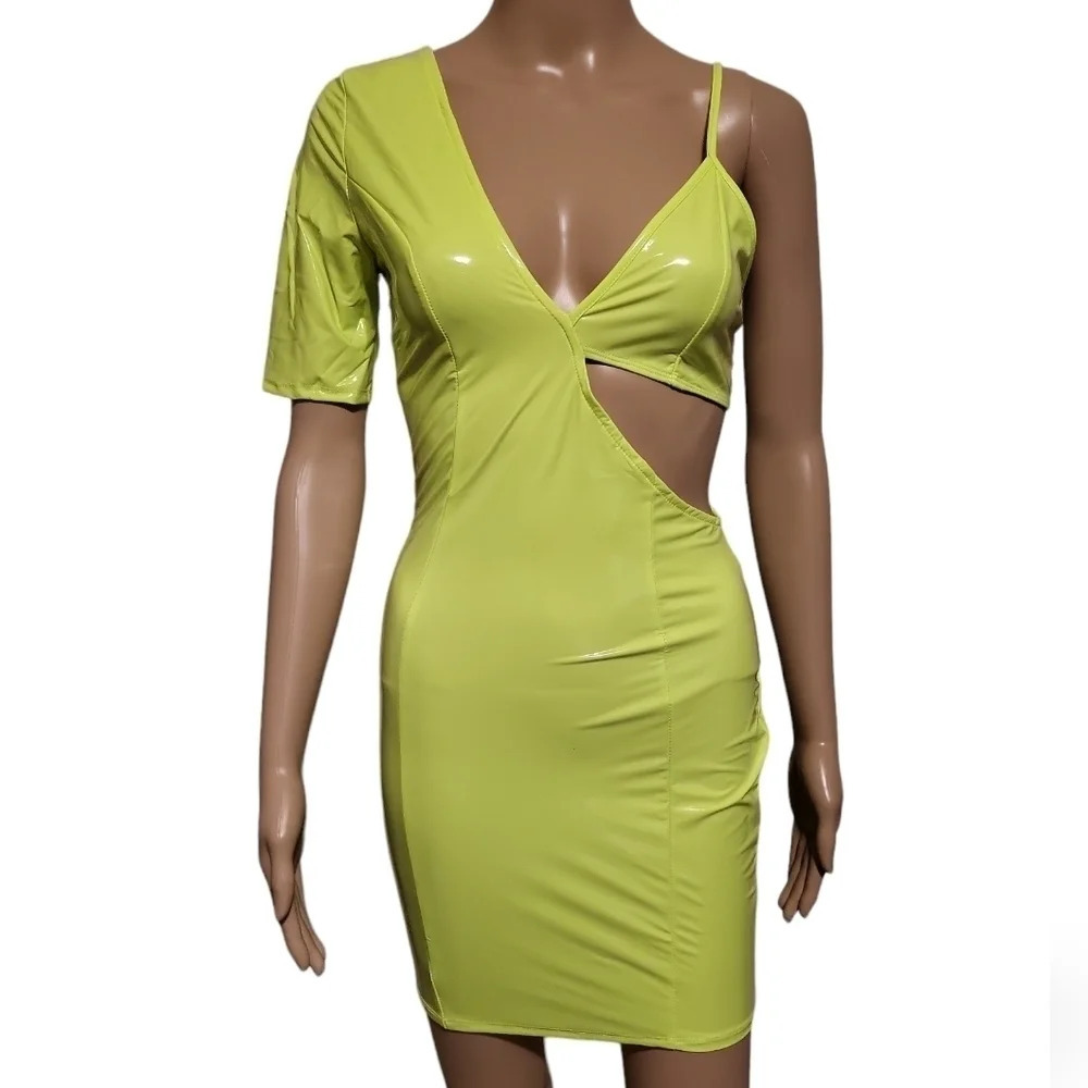 KToo Cut Out Dress - Highlighter Yellow (Size S)